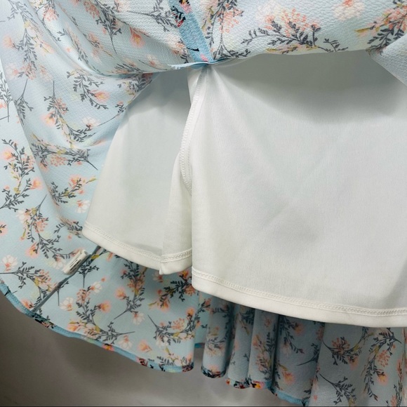 Shasa Women’s V-Neck Mint Summer Floral Print Spaghetti Strap A-line Dress Sz M - Picture 7 of 9